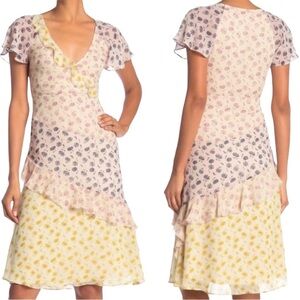 Joie Orita Silk Ruffled Floral Dress